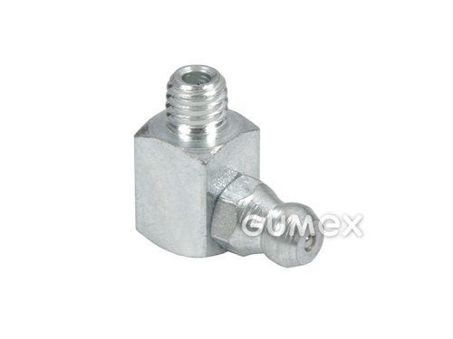 Schmierkopf Kugelwinkel 90°, Außengewinde M6x1, Metall, 